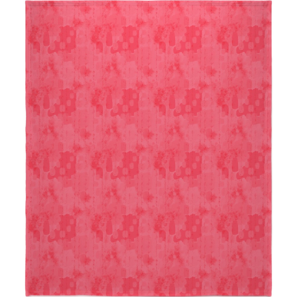 Watermelon Grunge - Pink Blanket, Sherpa, 50x60, Pink, Bright Pink