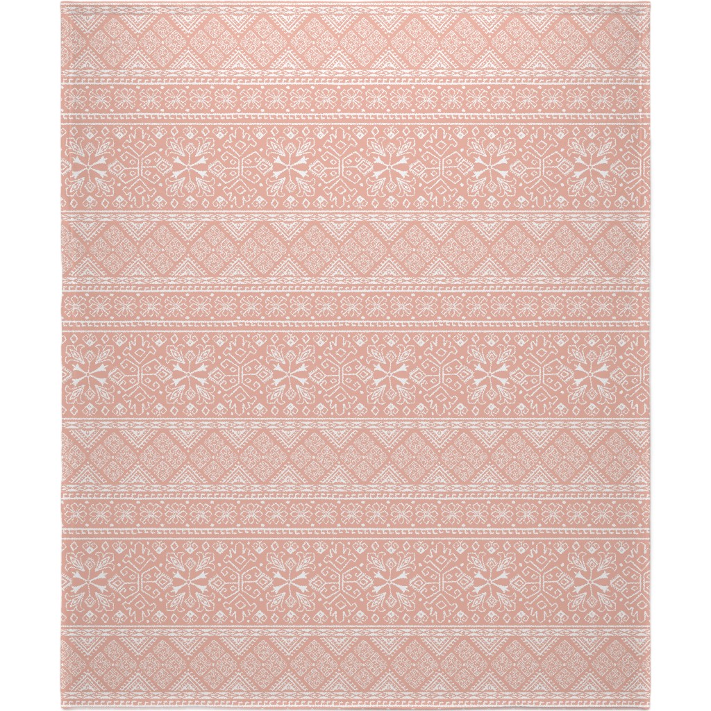 Grand Bazaar - Blush Pink Blanket, Sherpa, 50x60, Pink