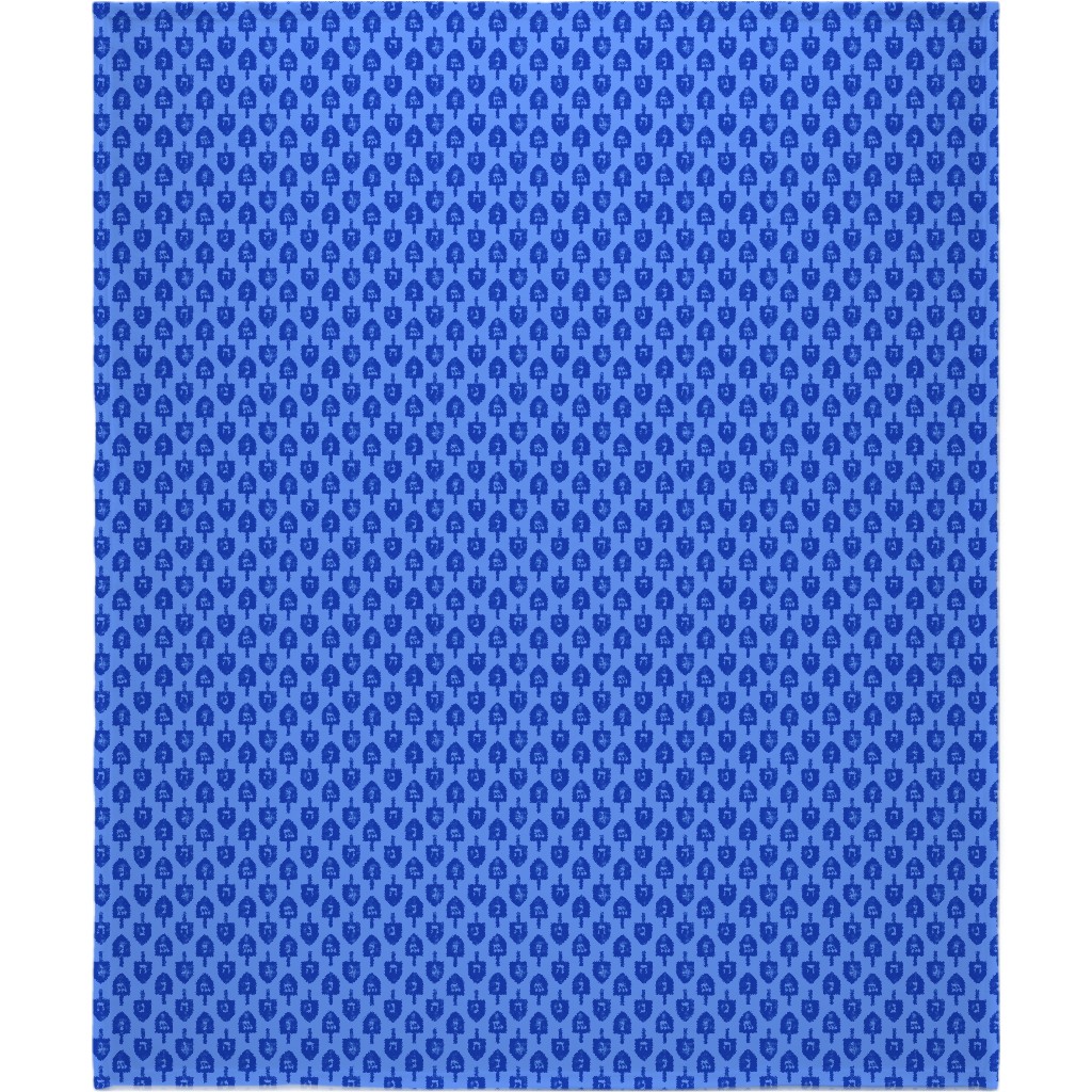 Dreidel - Blue Blanket, Sherpa, 50x60, Blue