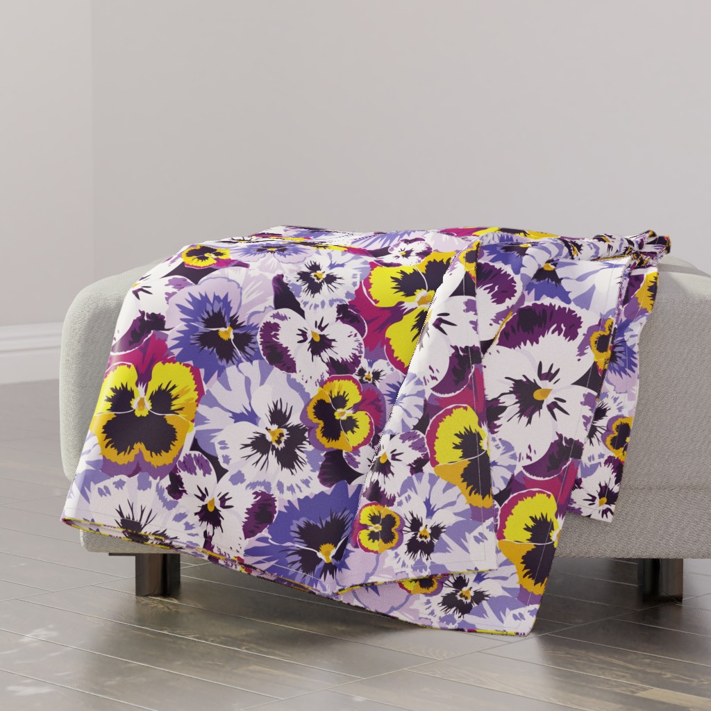 Pansy By Numbers - Purple Blanket | Shutterfly