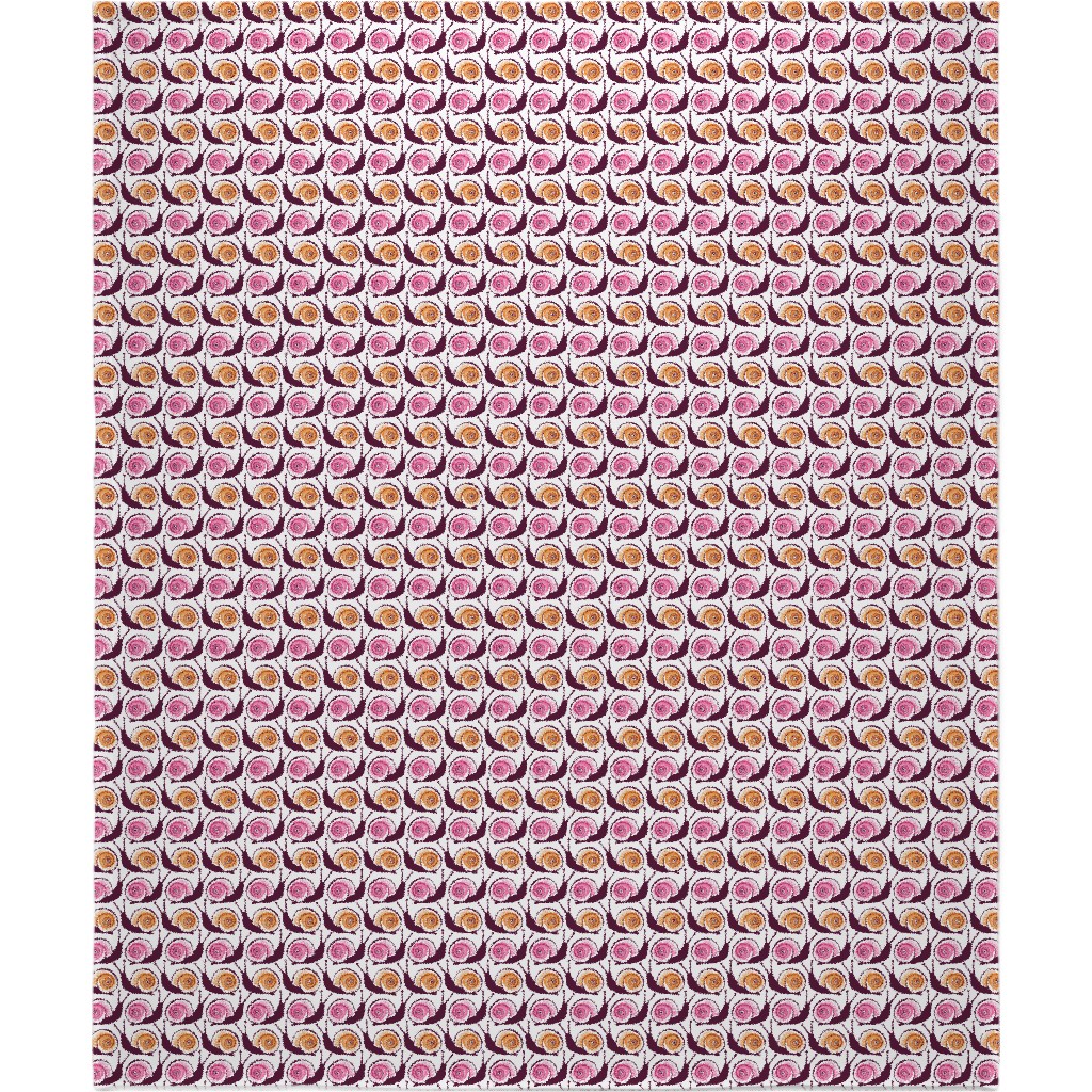 Snails Blanket, Sherpa, 50x60, Pink, Bubblegum