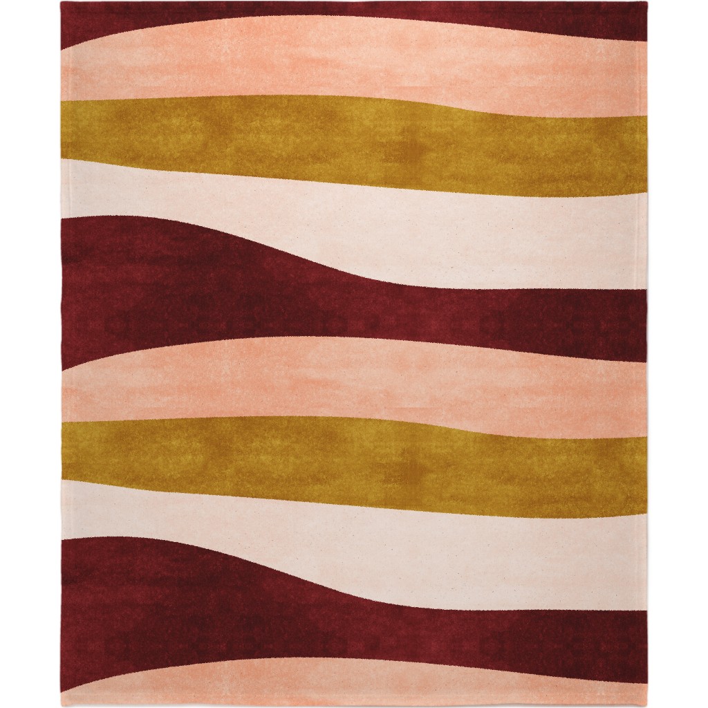 Undulate Horizontal - Warm Blanket, Sherpa, 50x60, Pink