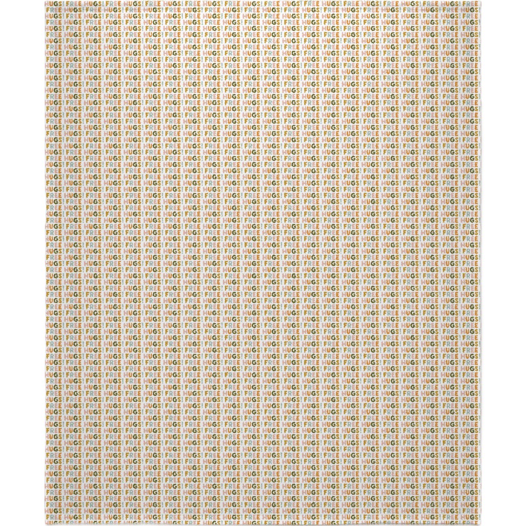 Free Hugs! - Multi Warm Blanket, Sherpa, 50x60, Multicolor