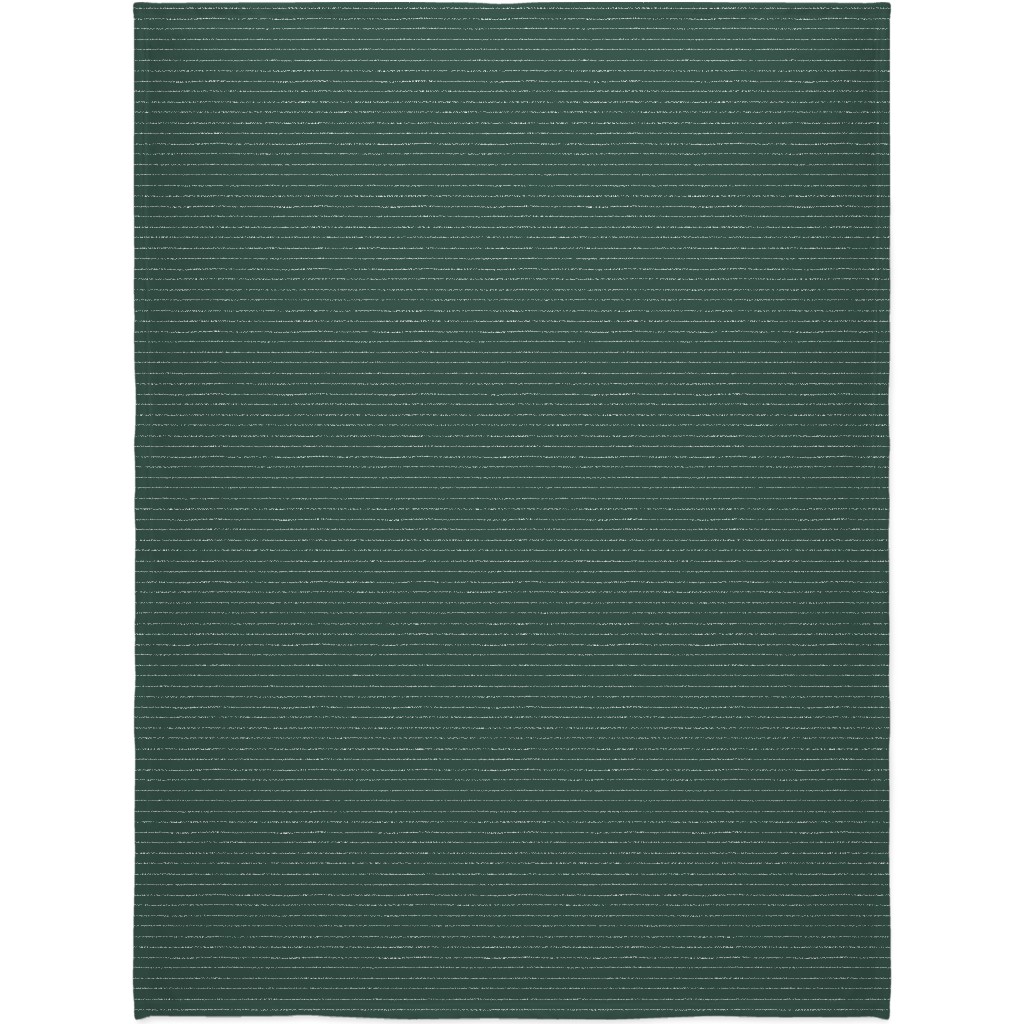 Christmas Stripes Blanket, Fleece, 60x80, Green, Pine