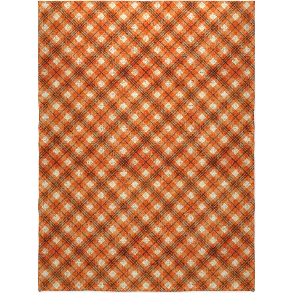 Orange And Grey Blanket