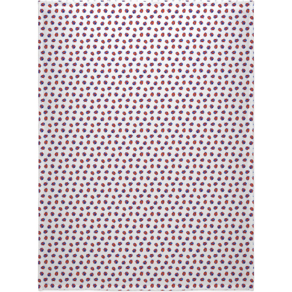 Classic Ladybugs Blanket, Fleece, 60x80, Red, Spanish Red