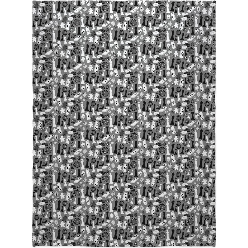 Game on Blanket, Fleece, 60x80, Gray