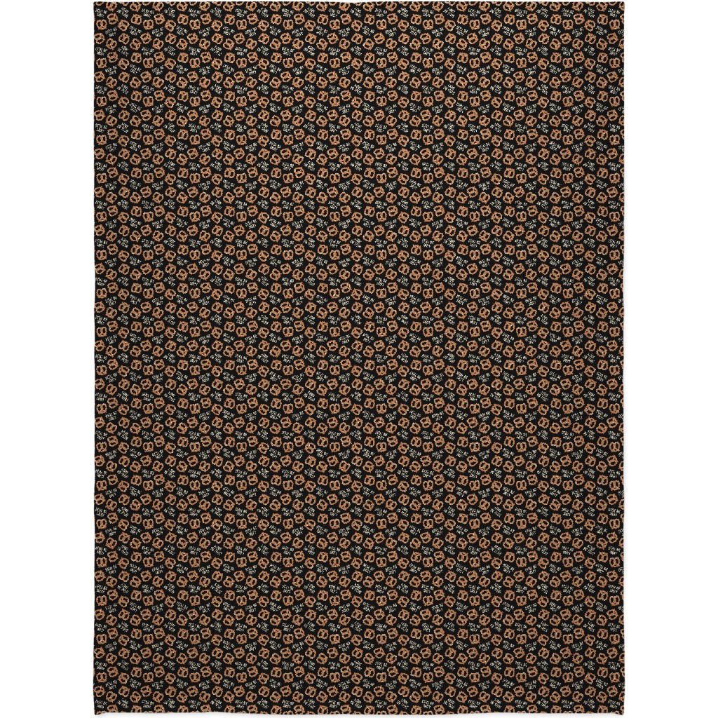 Little Bit Salty - Pretzels - Black Blanket, Fleece, 60x80, Black, Black