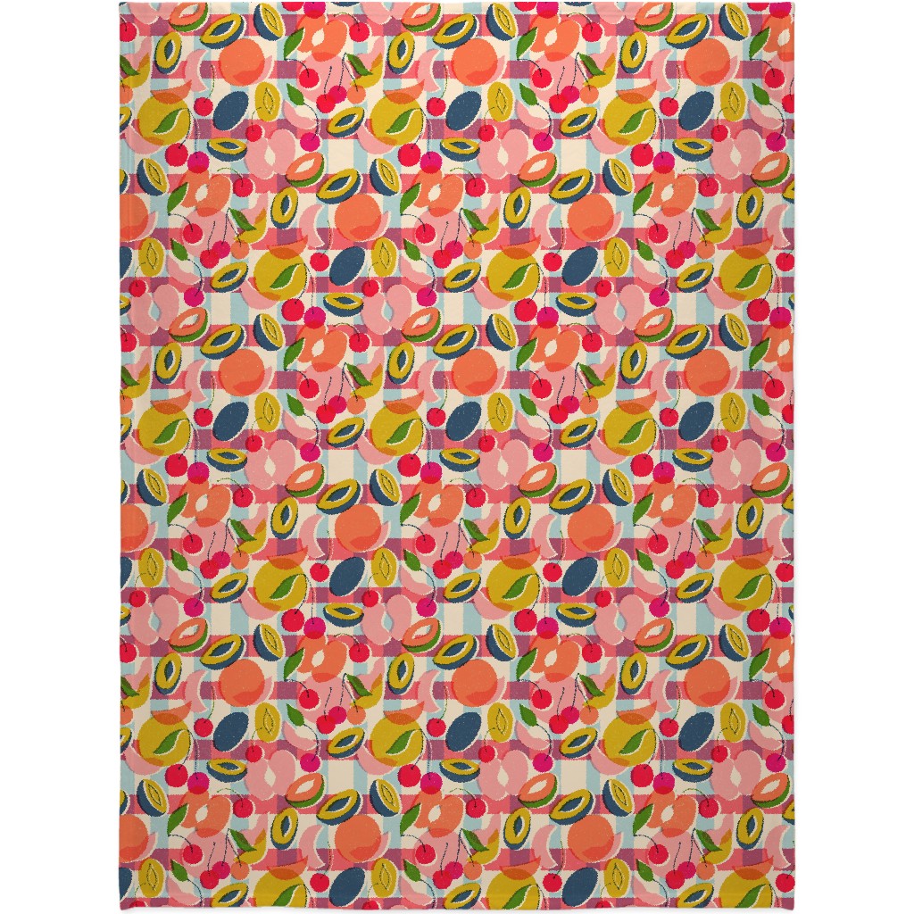 Summer Fruits - Bright Blanket, Fleece, 60x80, Multicolor