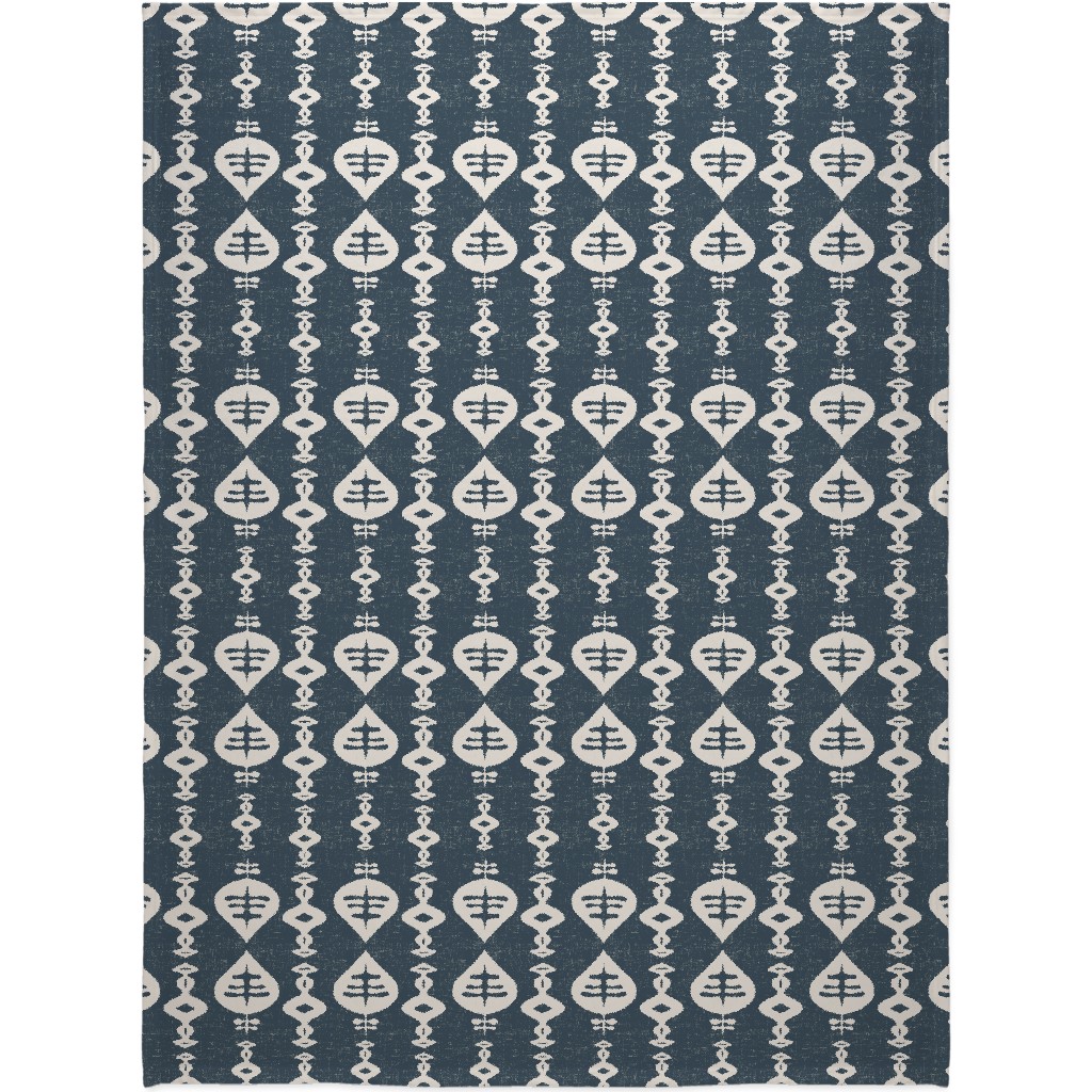 Maya - Navy Blanket, Fleece, 60x80, Blue
