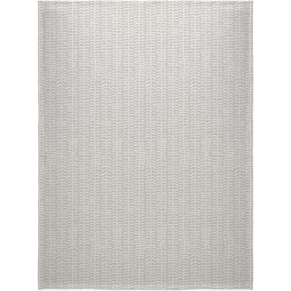 Grasscloth Vine - Neutral Blanket, Fleece, 60x80, Gray, Gray