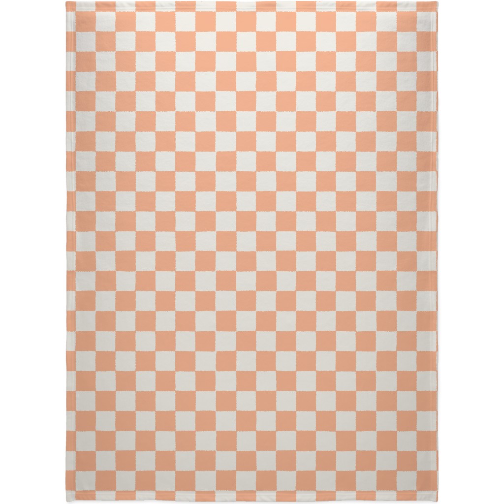 Retro Checker Checkerboard Blanket, Fleece, 60x80, Pink