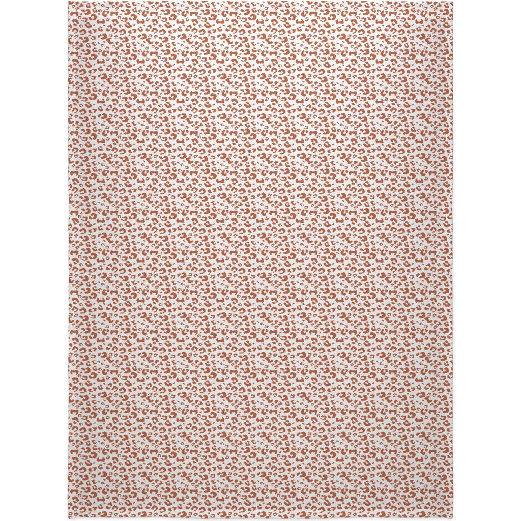 Leopard Print - Terracotta Blanket, Fleece, 60x80, Brown, Brown