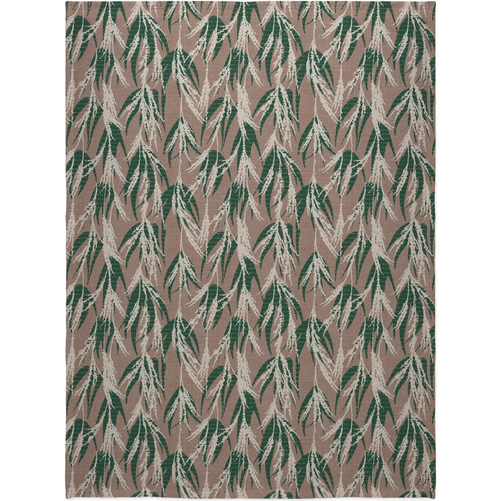 Vintage Palm Blanket, Fleece, 60x80, Beige