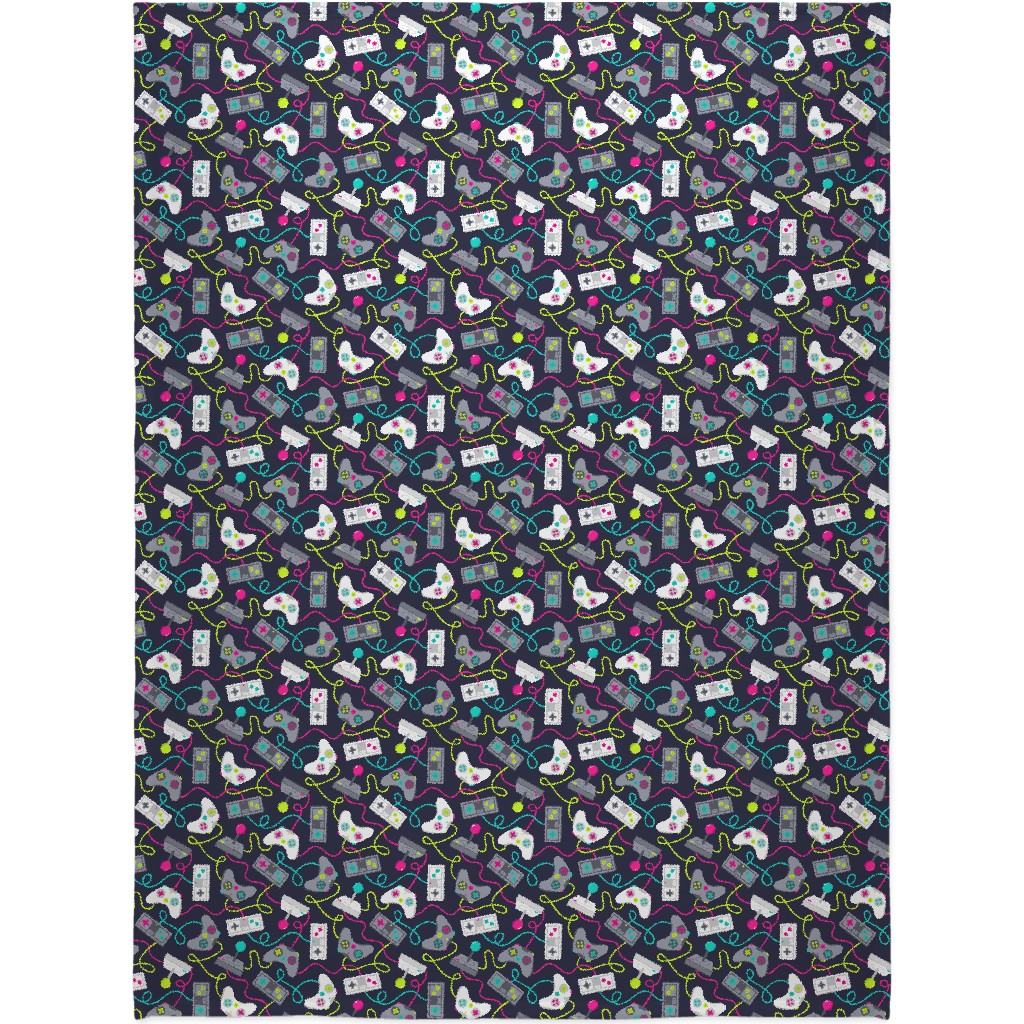 Video Game Gear - Multicolor Blanket, Fleece, 60x80, Multicolor