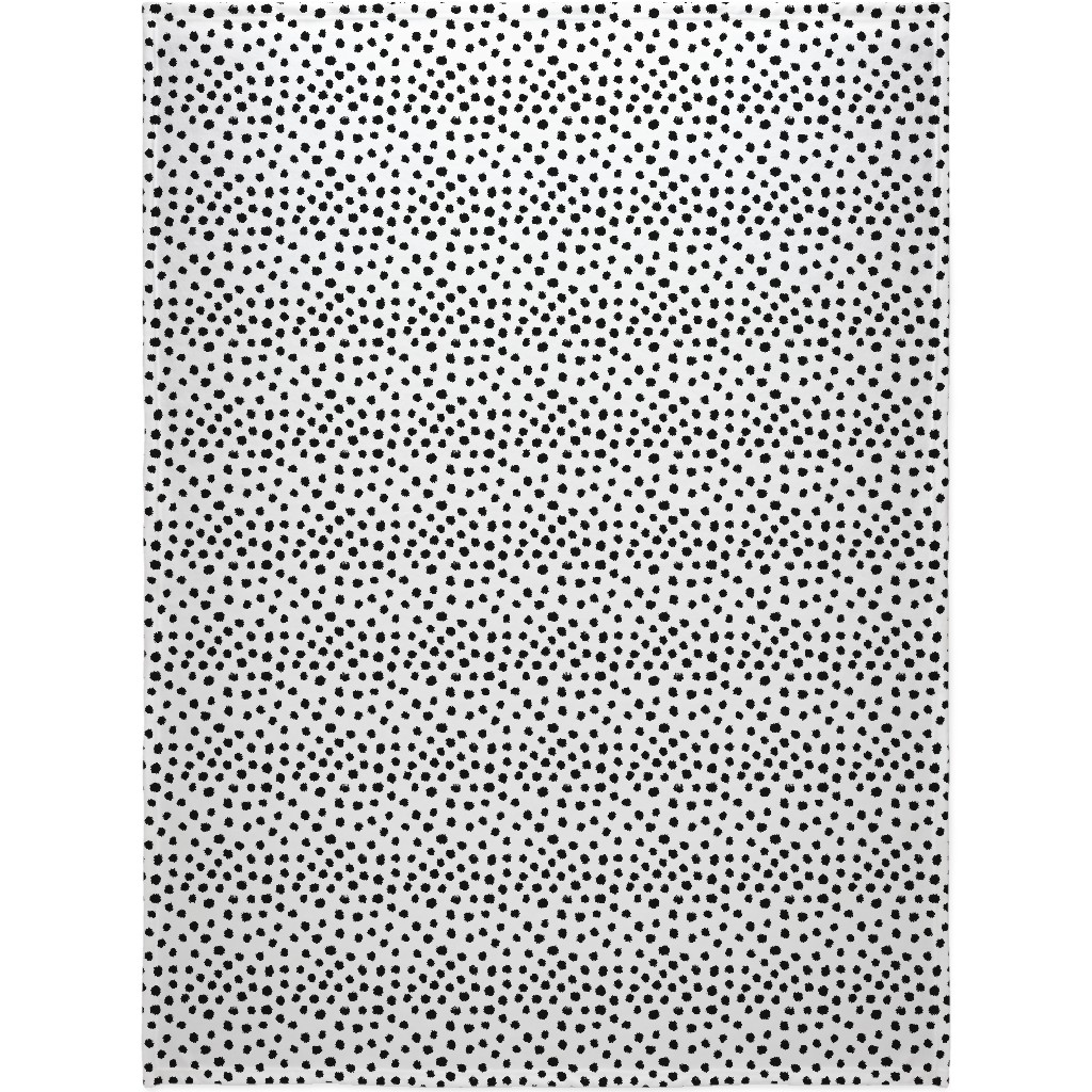 Soft Painted Dots Blanket, Fleece, 60x80, White