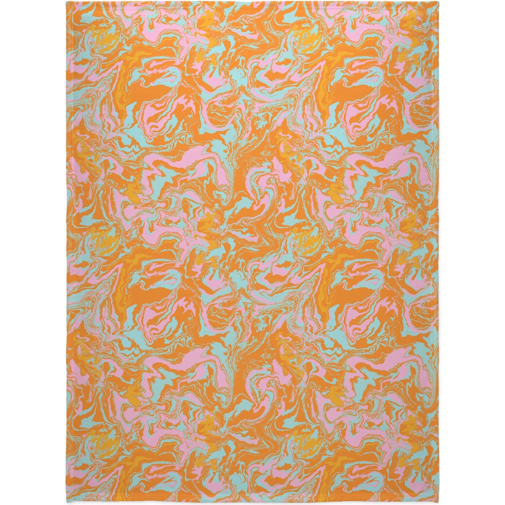 Marmor Blanket, Fleece, 60x80, Orange