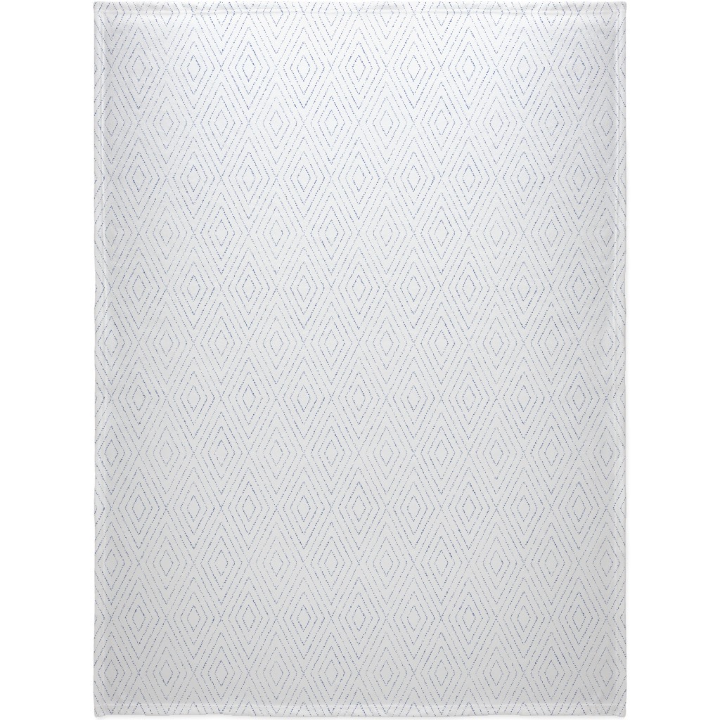 Painted Diamond Dash Blanket, Fleece, 60x80, White, Iron