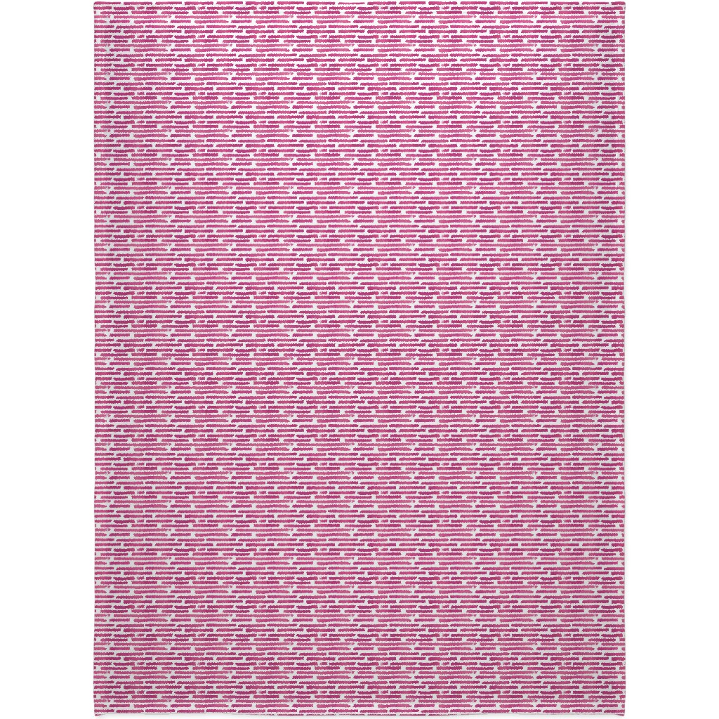 Watercolor Stripes - Berry Blanket, Fleece, 60x80, Purple