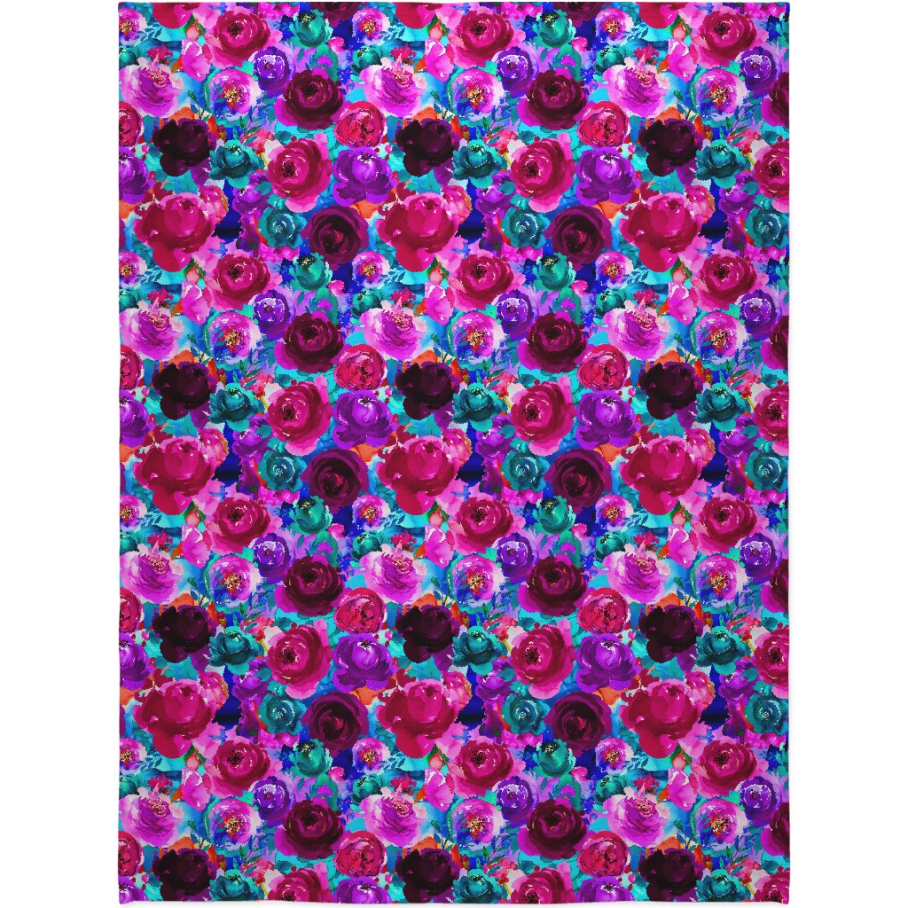 Happily Ever After Boho - Aqua Hues Blanket, Fleece, 60x80, Pink