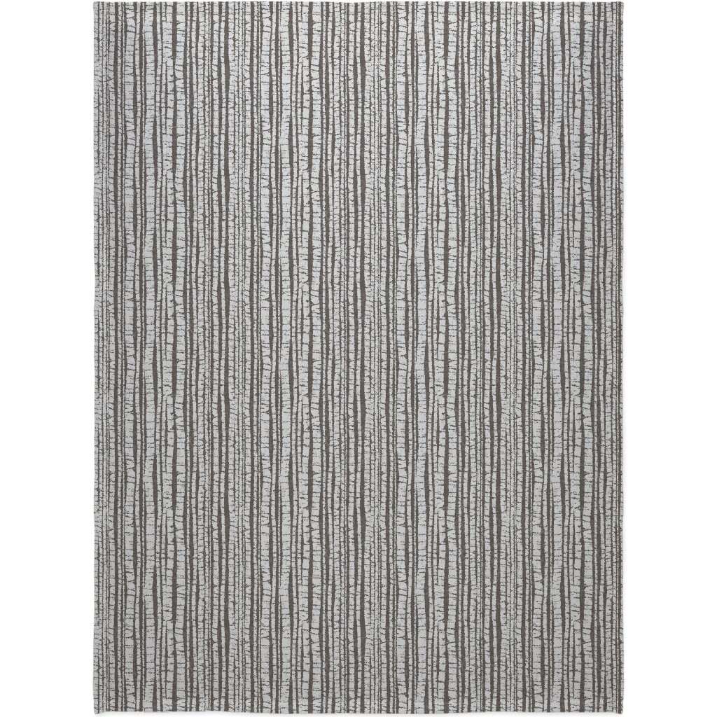 Birch Forest - Gray Blanket, Fleece, 60x80, Gray, Gray