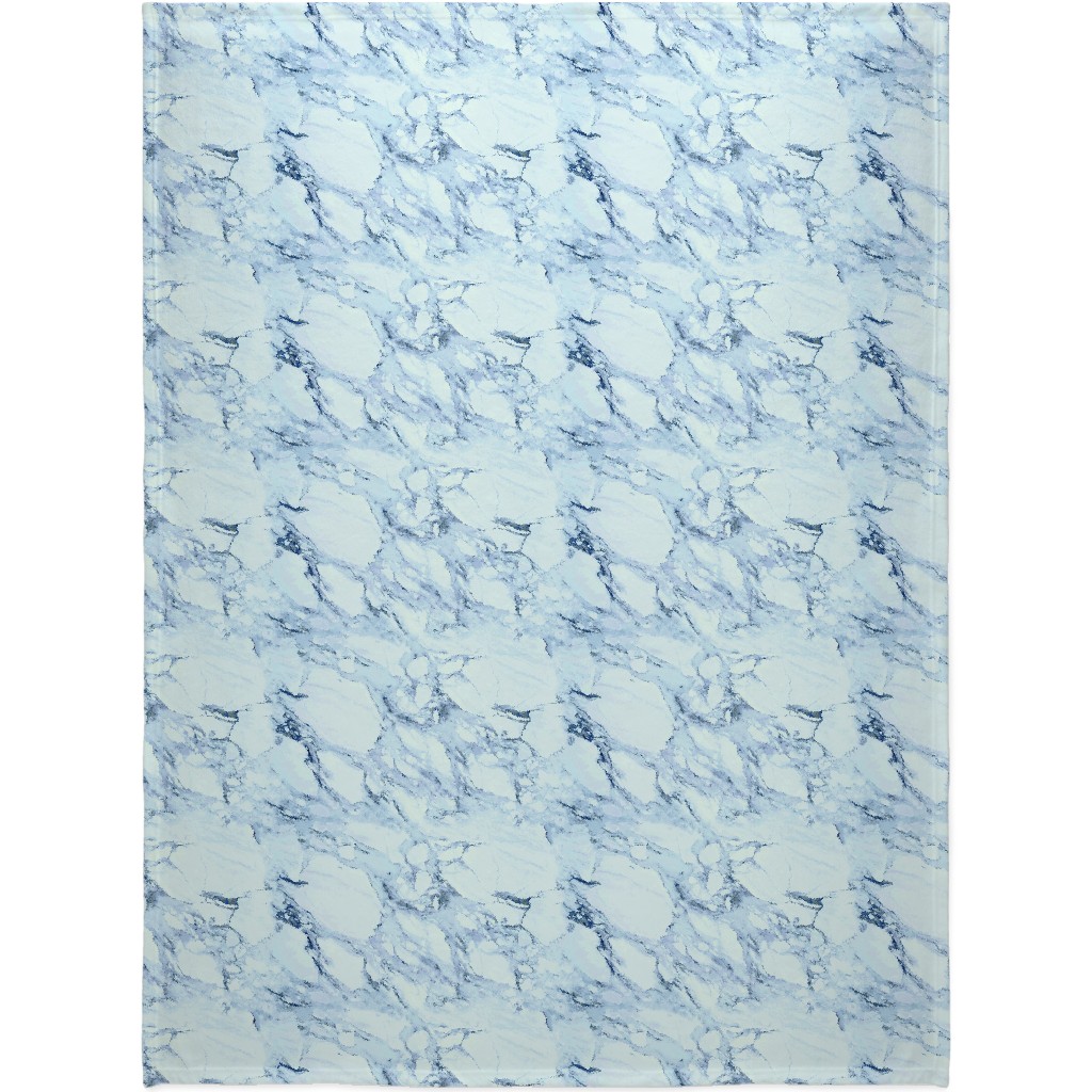 Marble - Blue Blanket, Fleece, 60x80, Blue, True Blue