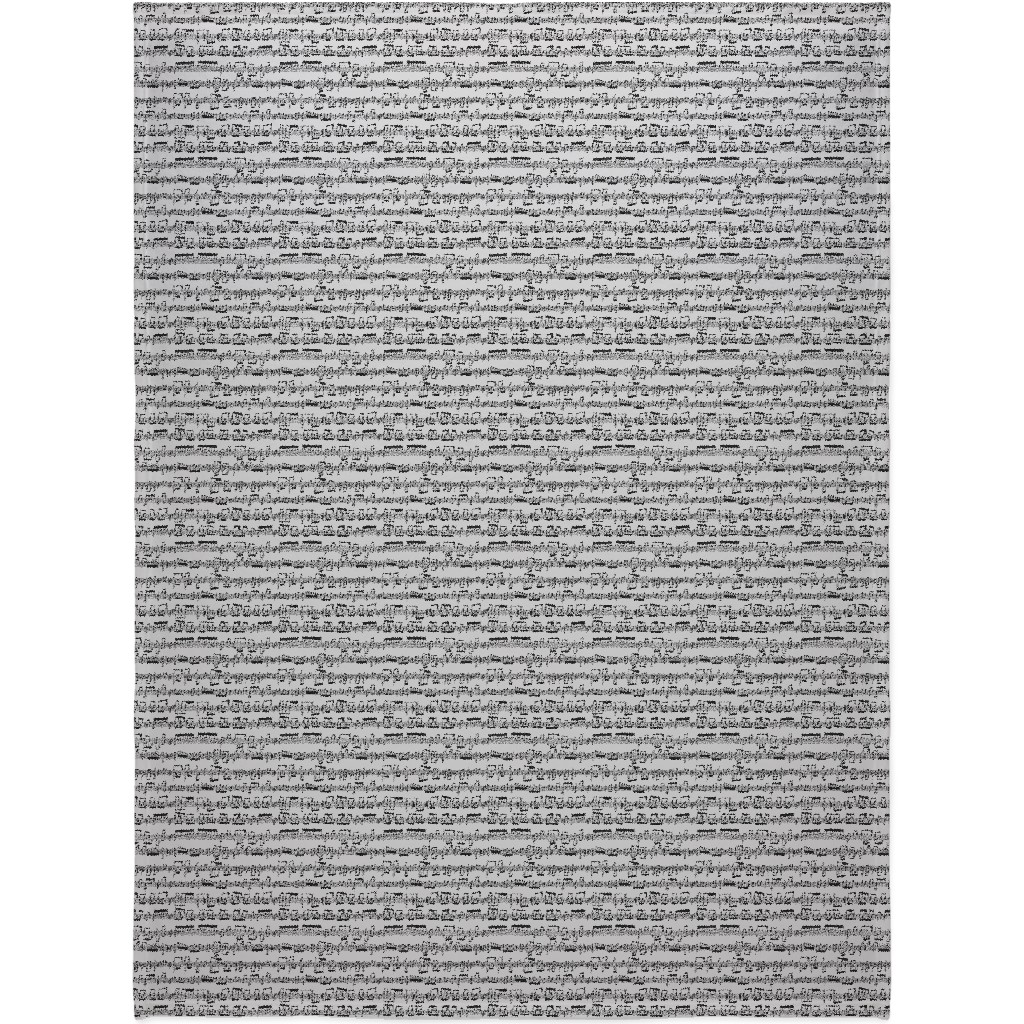 Sheet Music Blanket, Fleece, 60x80, Gray, Dove Gray