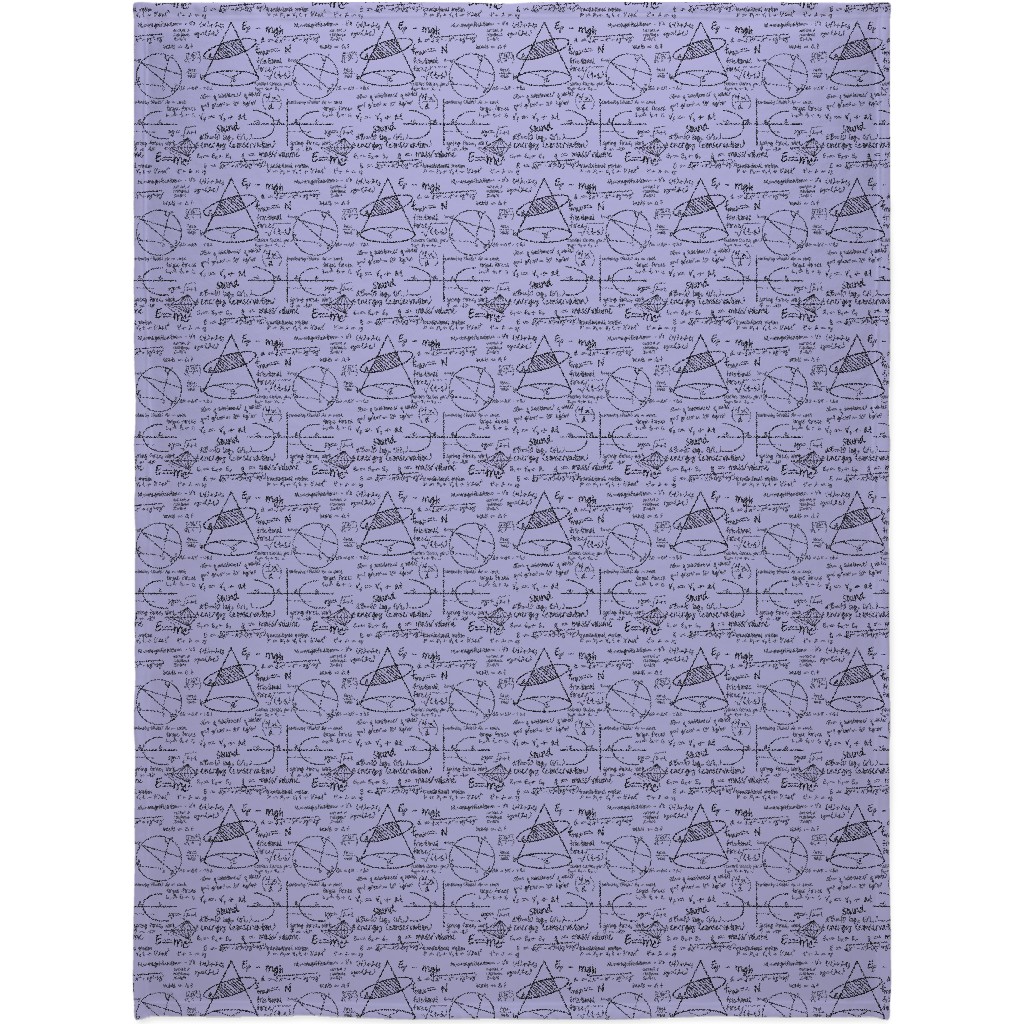 Common Equations Blanket, Fleece, 60x80, Purple