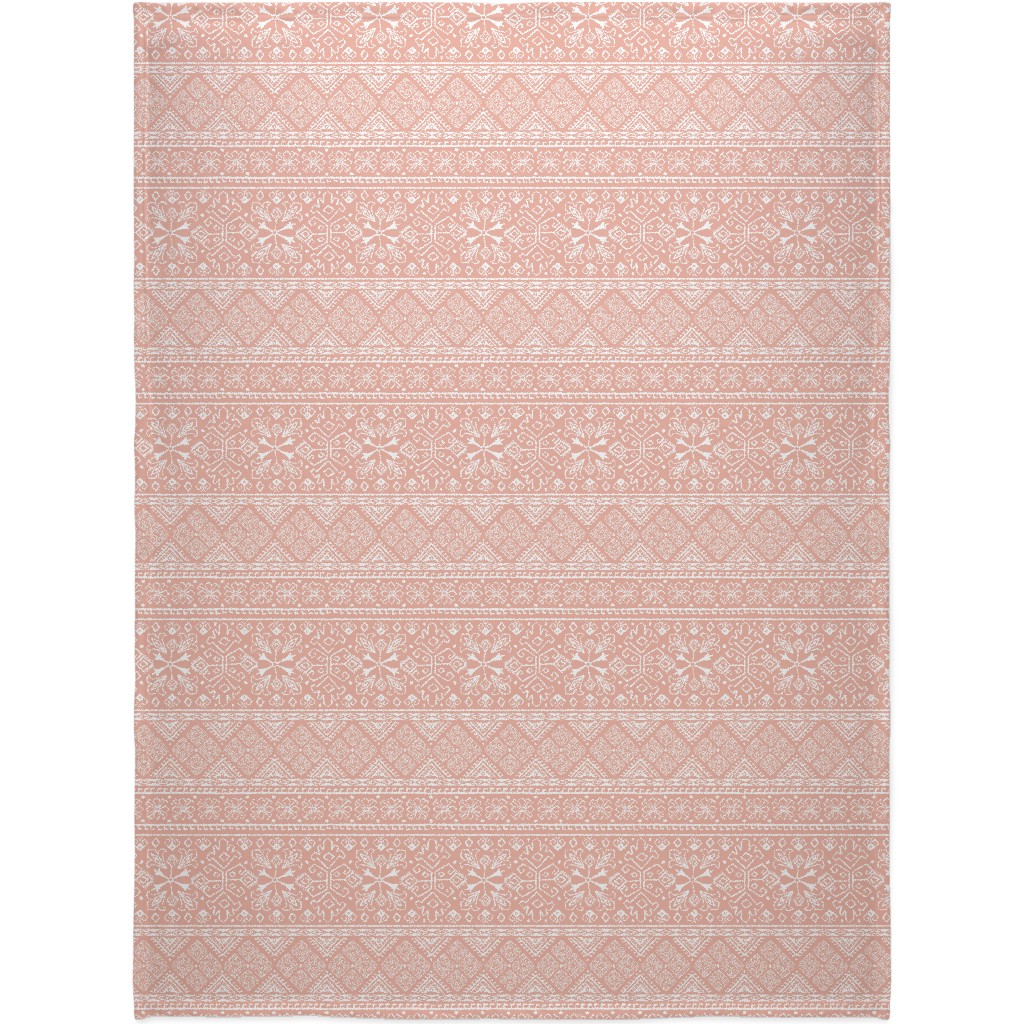 Grand Bazaar - Blush Pink Blanket, Fleece, 60x80, Pink, Bright Pink