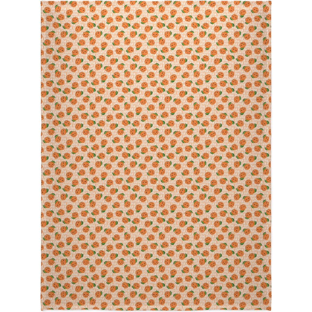 Little Cutie - Happy Oranges - Orange Blanket, Fleece, 60x80, Orange