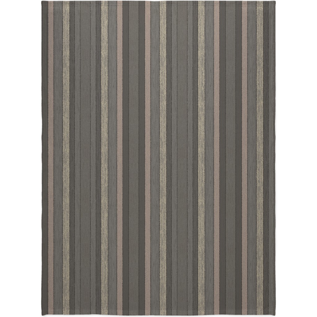 Old Wood Planks Driftwood - Brown Blanket, Fleece, 60x80, Brown
