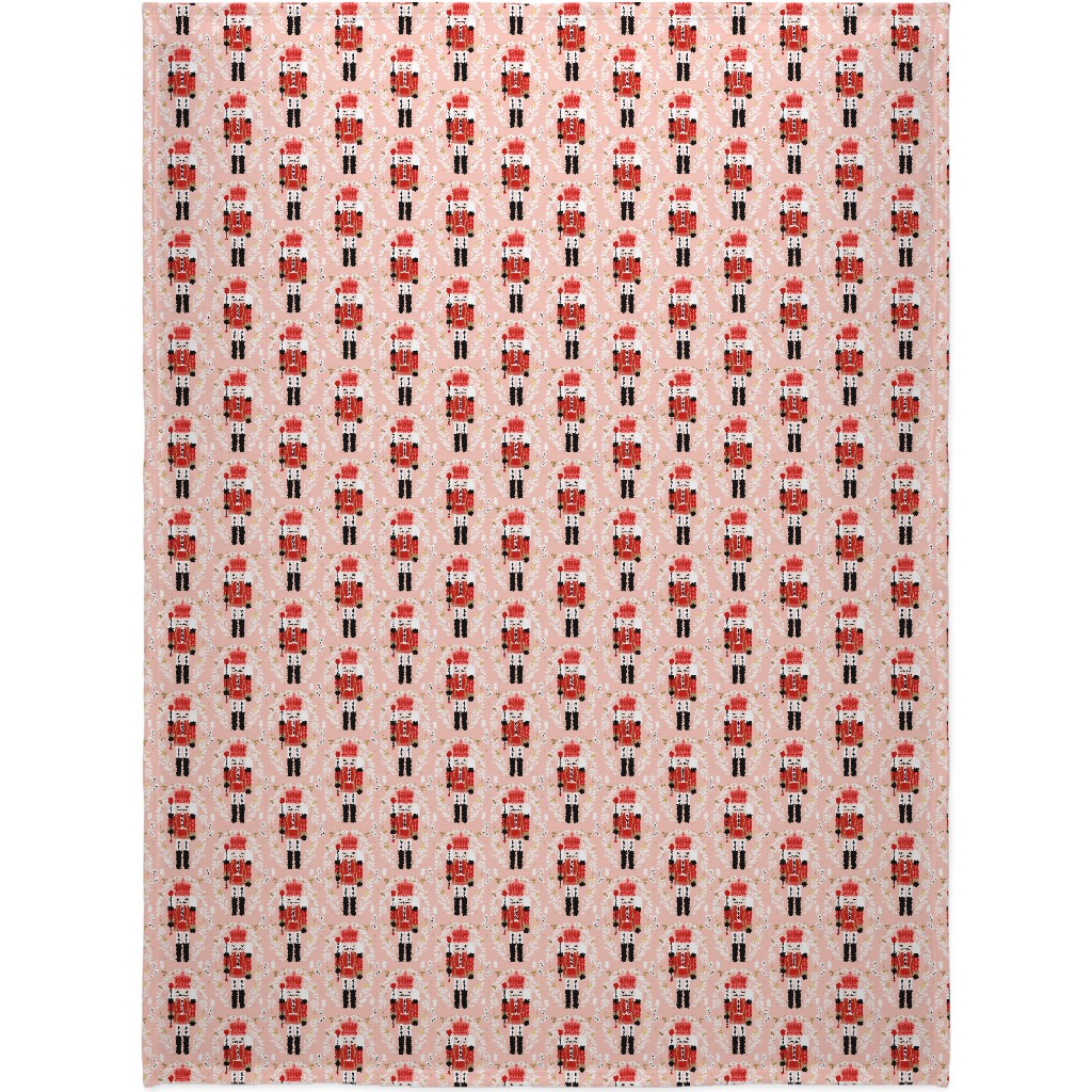 Nutcracker Christmas - Pink Blanket, Fleece, 60x80, Pink, Bright Pink