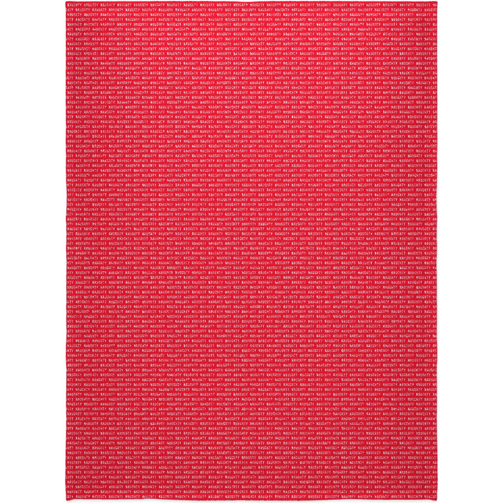 Naughty - Red Blanket, Fleece, 60x80, Red