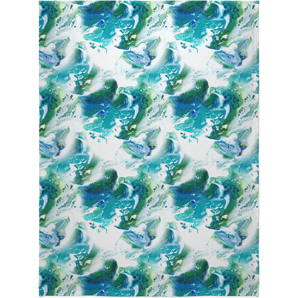 Acrylic Flow Blanket, Fleece, 60x80, Green