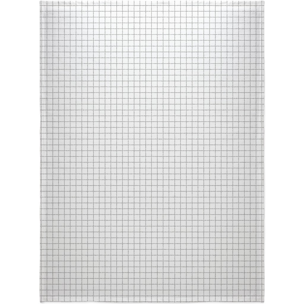 Window Pane Blanket, Fleece, 60x80, Gray, Smoke