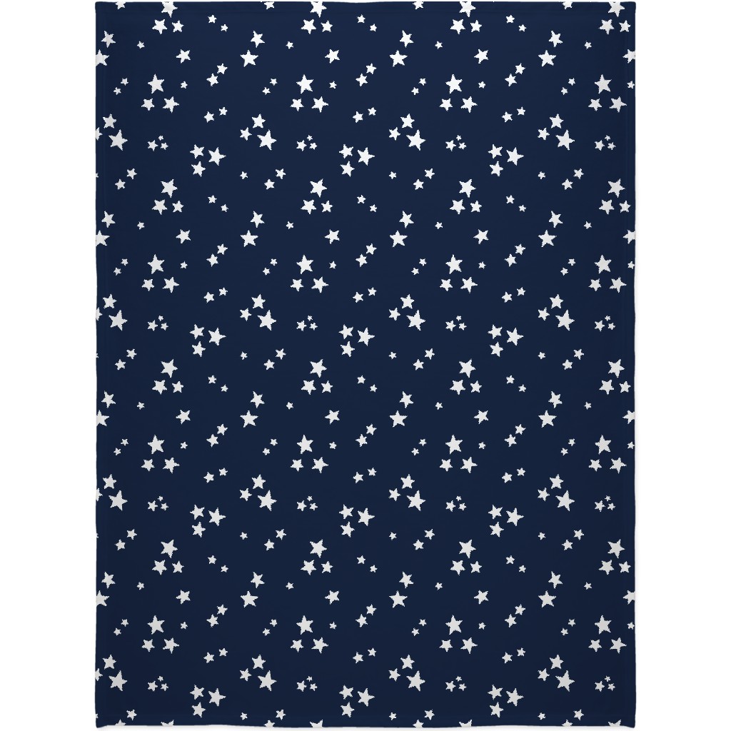 Stars Blanket, Fleece, 60x80, Blue, Silhouette