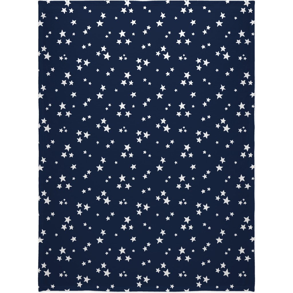 Stars Blanket, Fleece, 60x80, Blue