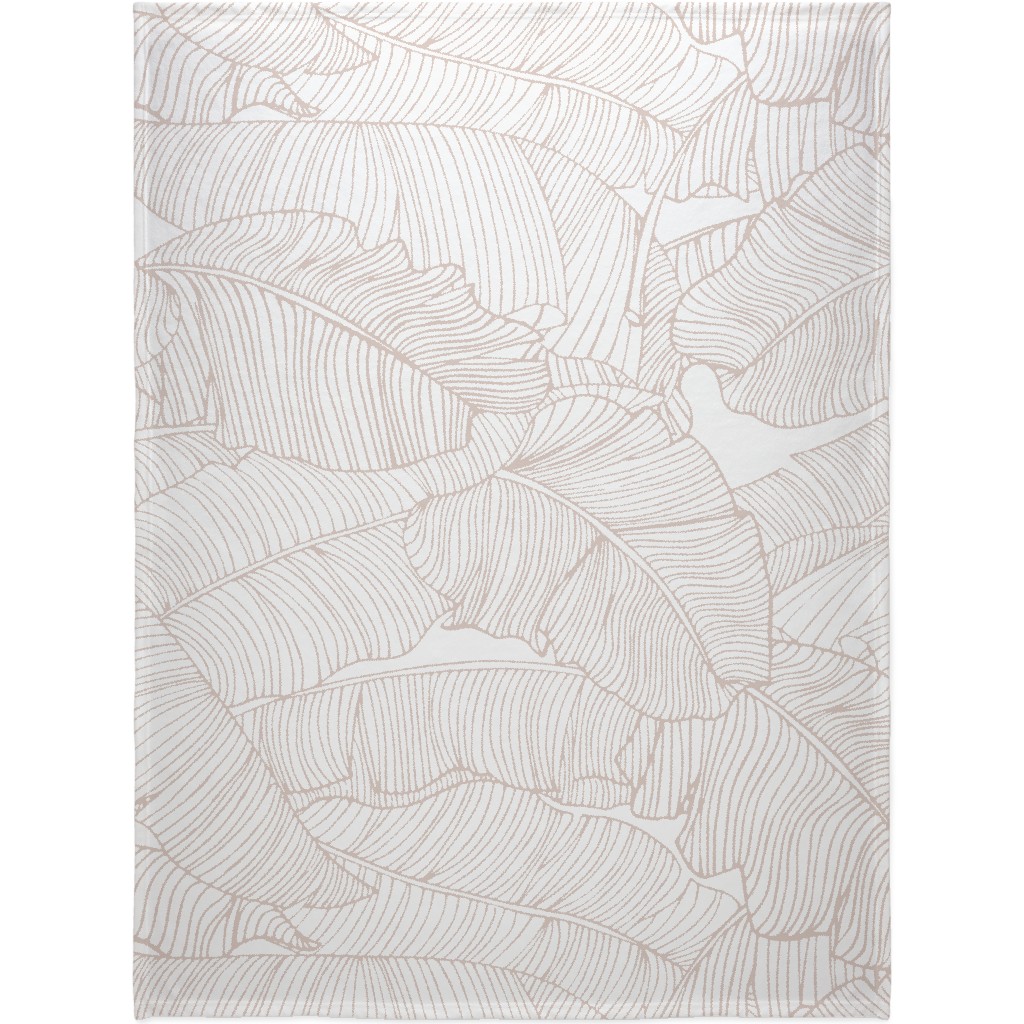 Banana Leaf - Blush Blanket, Fleece, 60x80, Beige