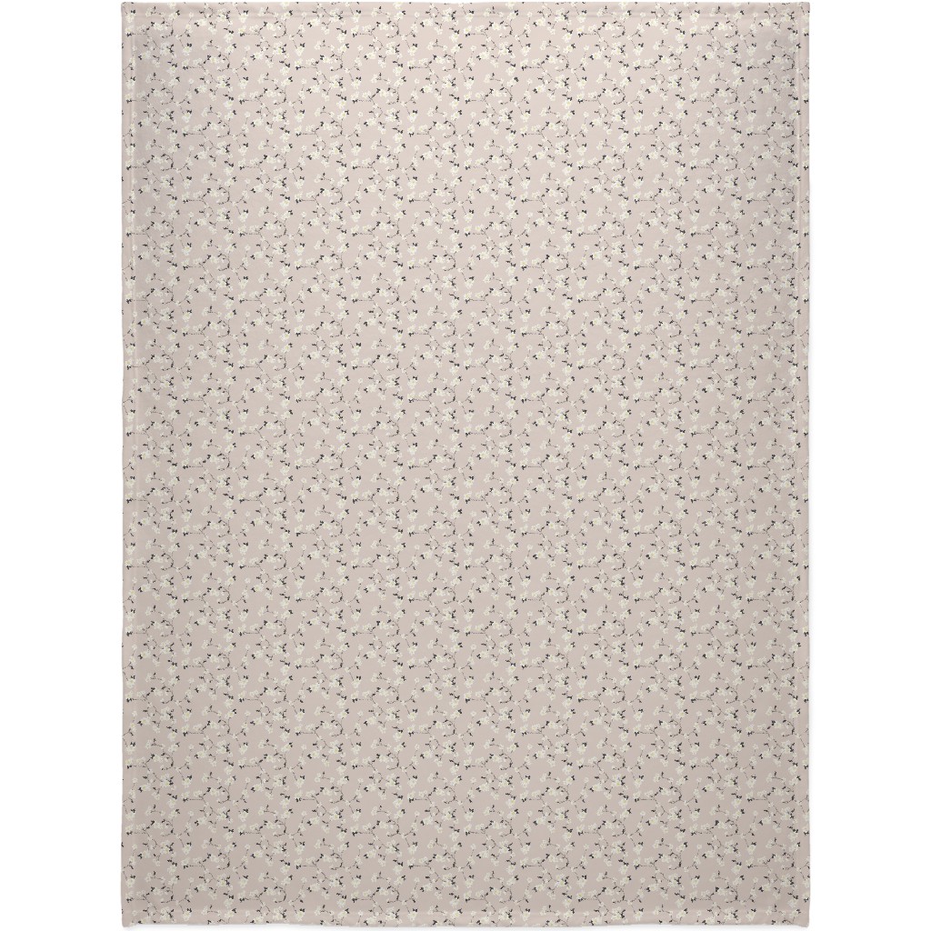 Climbing Flower - Pink Blanket, Fleece, 60x80, Pink, Bright Pink