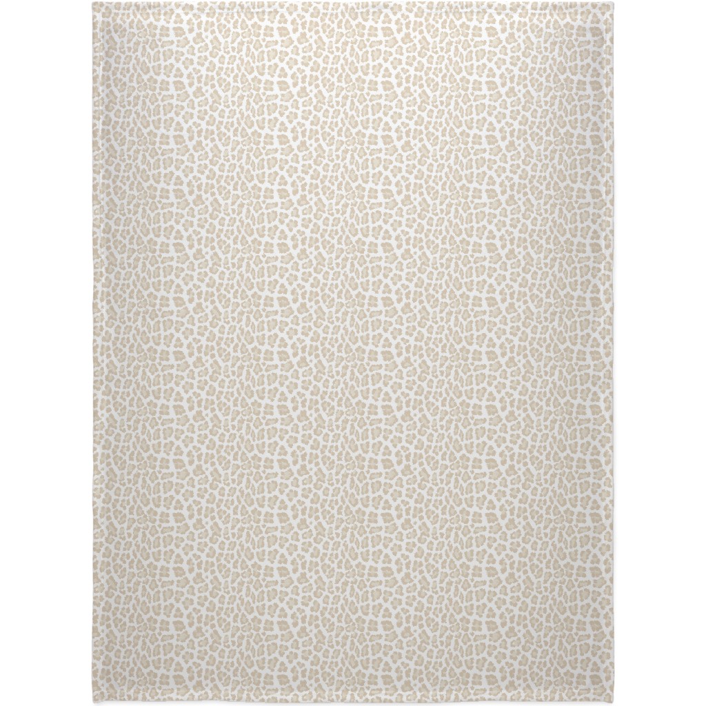 Natural Leopard - Beige Blanket, Fleece, 60x80, Beige, Pearl