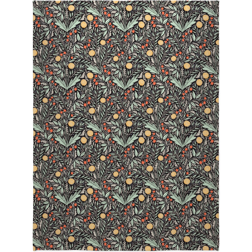 Astrid - Dark Blanket, Plush Fleece, 60x80, Multicolor
