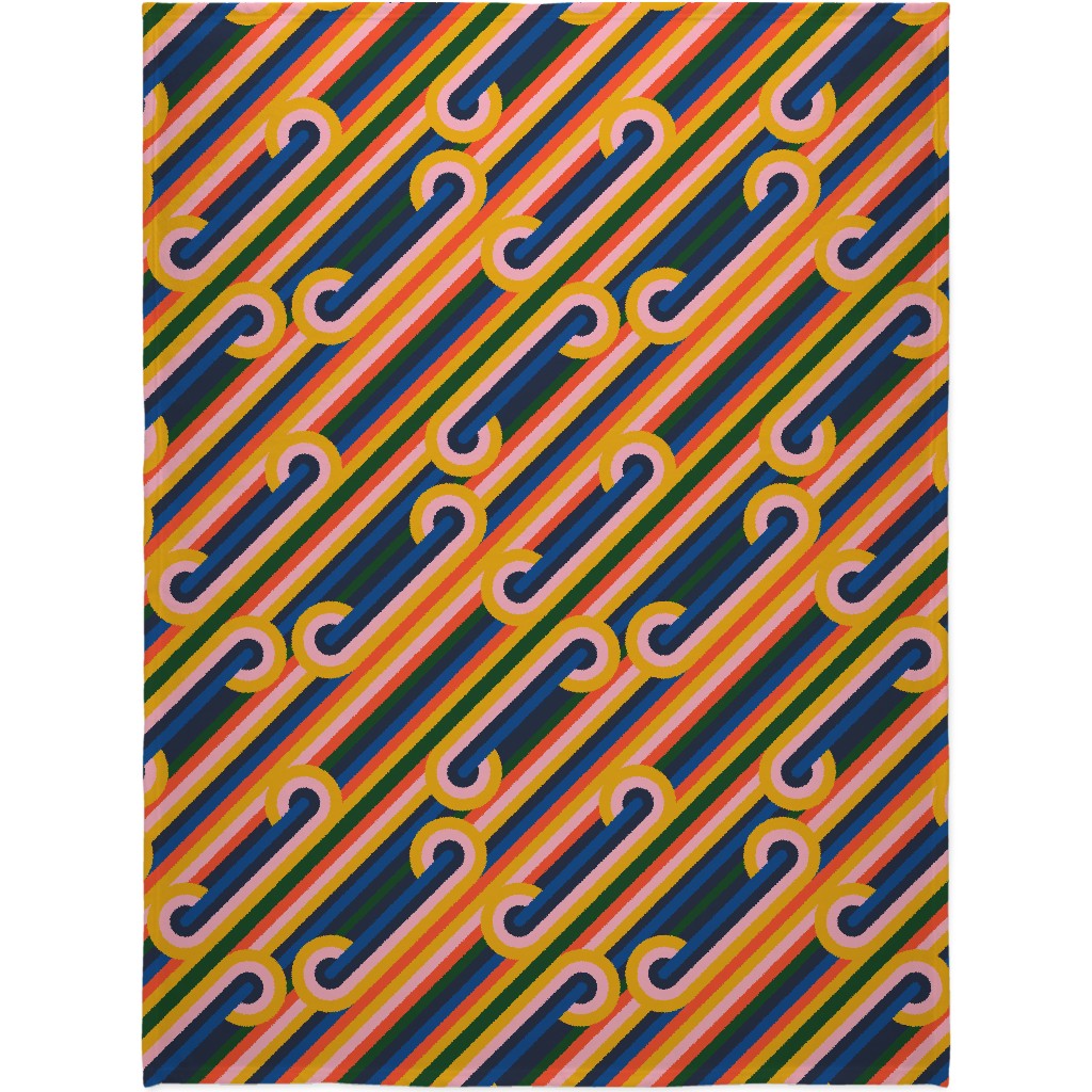 Modernist Loop - Multi Blanket, Plush Fleece, 60x80, Multicolor