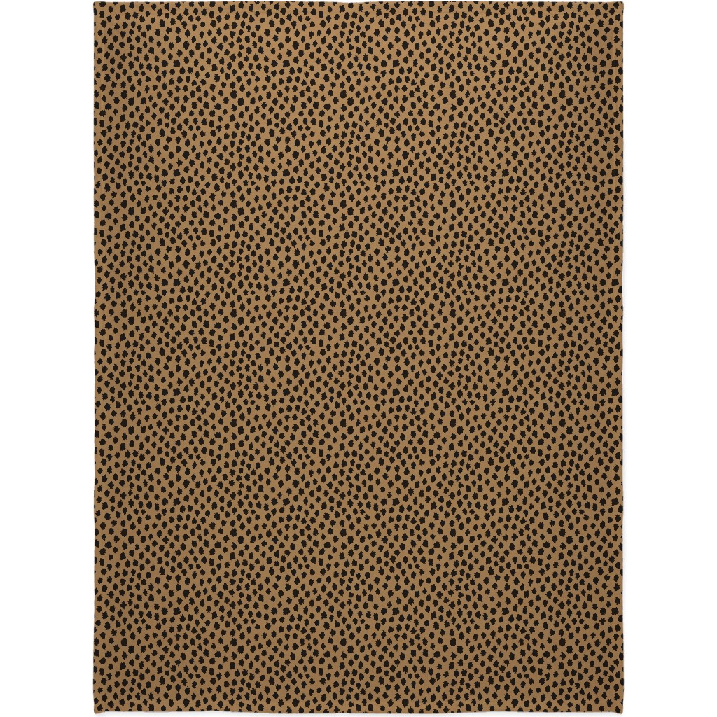 Cheetah Spots - Brown Blanket, Plush Fleece, 60x80, Brown