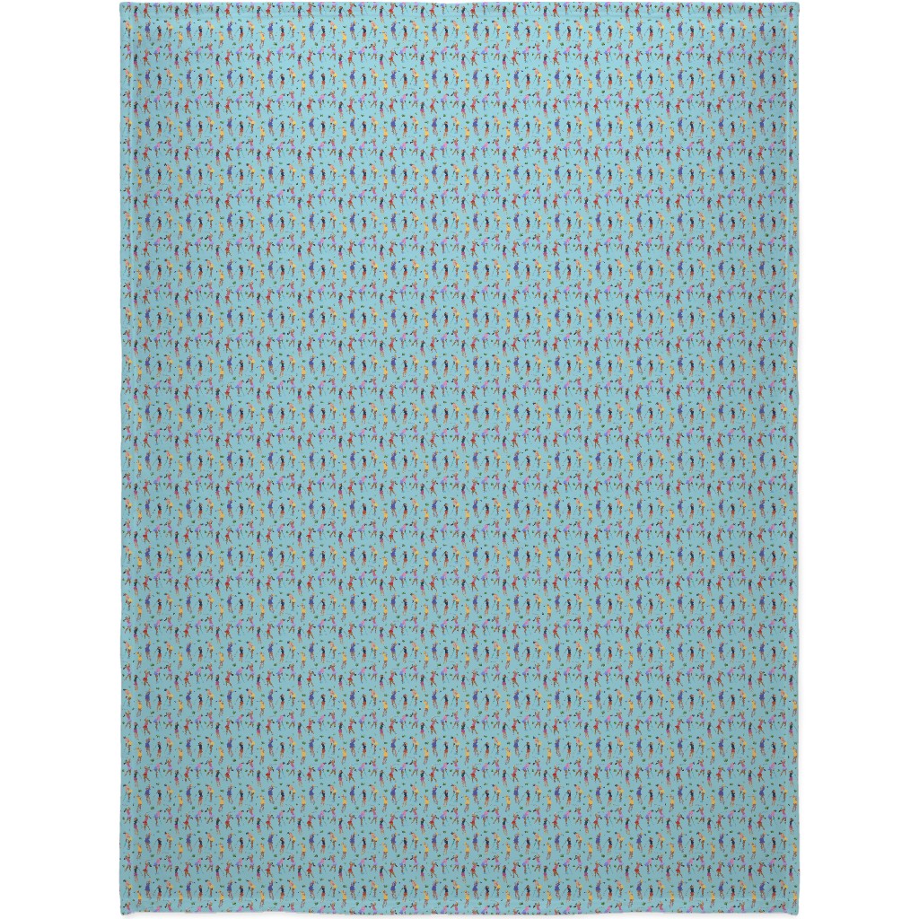 Golf Girls Blanket, Plush Fleece, 60x80, Blue, Waterfall