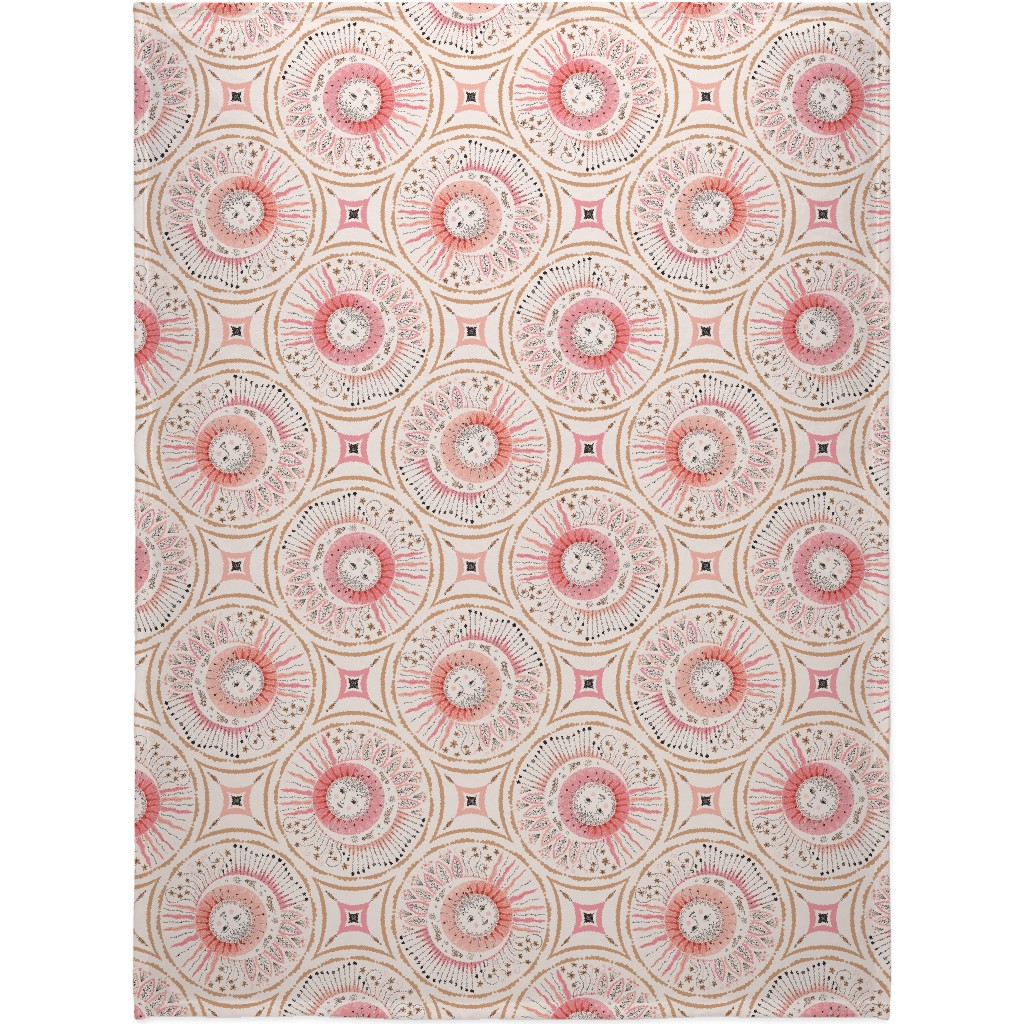 Celestial Talisman - Pink Blanket, Plush Fleece, 60x80, Pink, Bright Pink