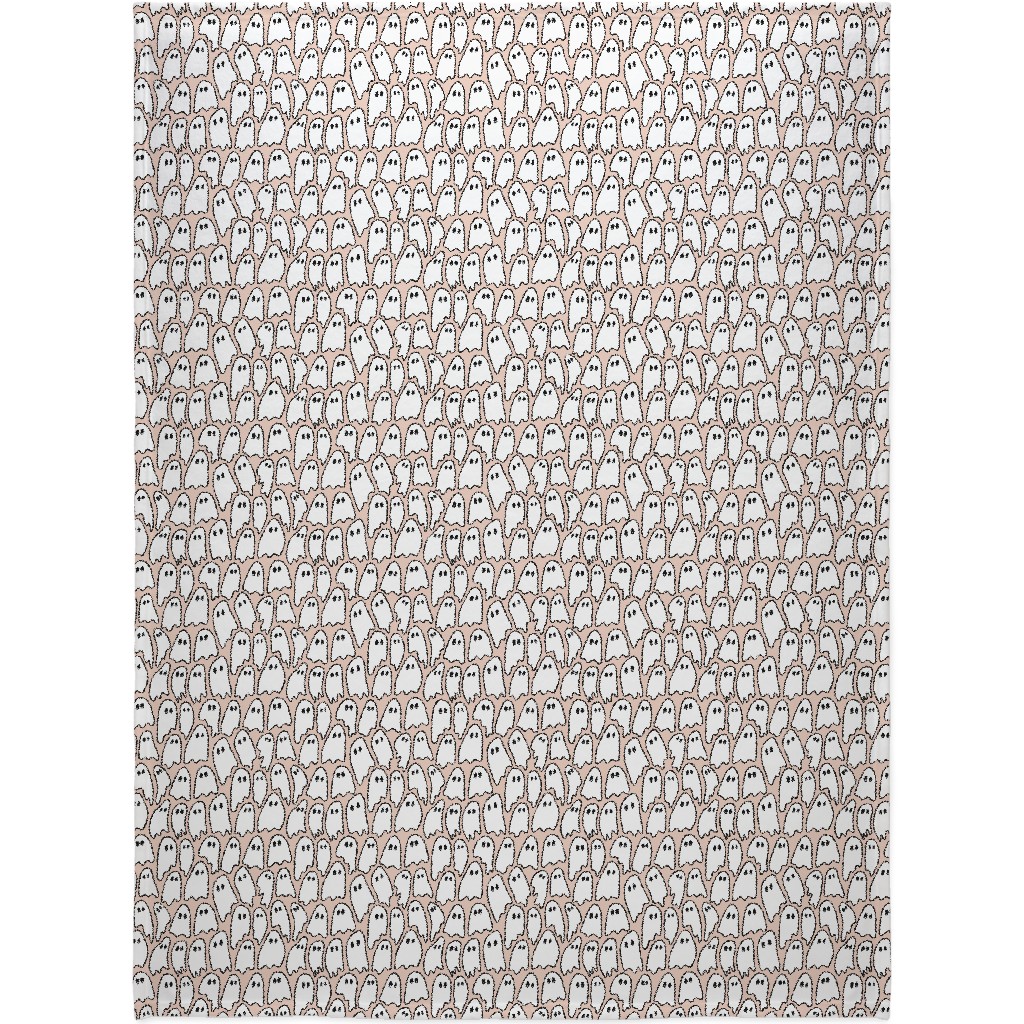 Ghosted Ghosts Blanket, Plush Fleece, 60x80, Pink, Ballet Slipper
