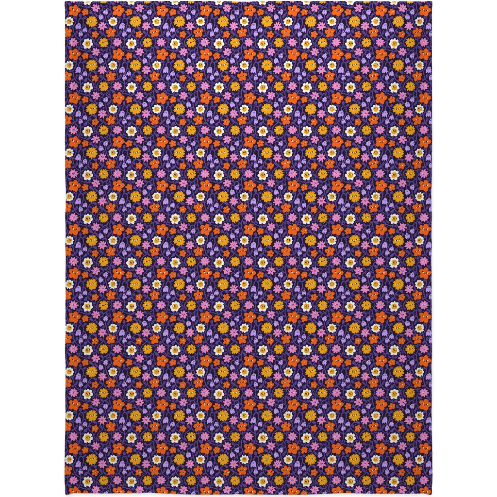 Extremely Wicked, Evil and Vile Halloween Garden - Purple Blanket, Plush Fleece, 60x80, Purple, Purple