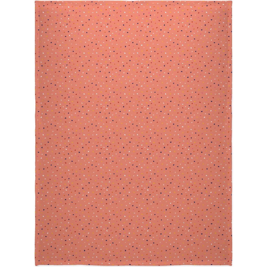 Heart Sprinkles - Pink Blanket, Plush Fleece, 60x80, Pink