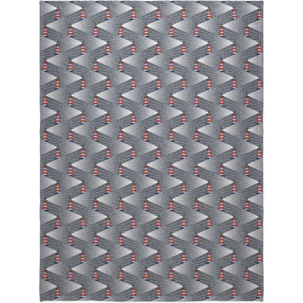 Land Ahoy - Gray Blanket, Plush Fleece, 60x80, Gray