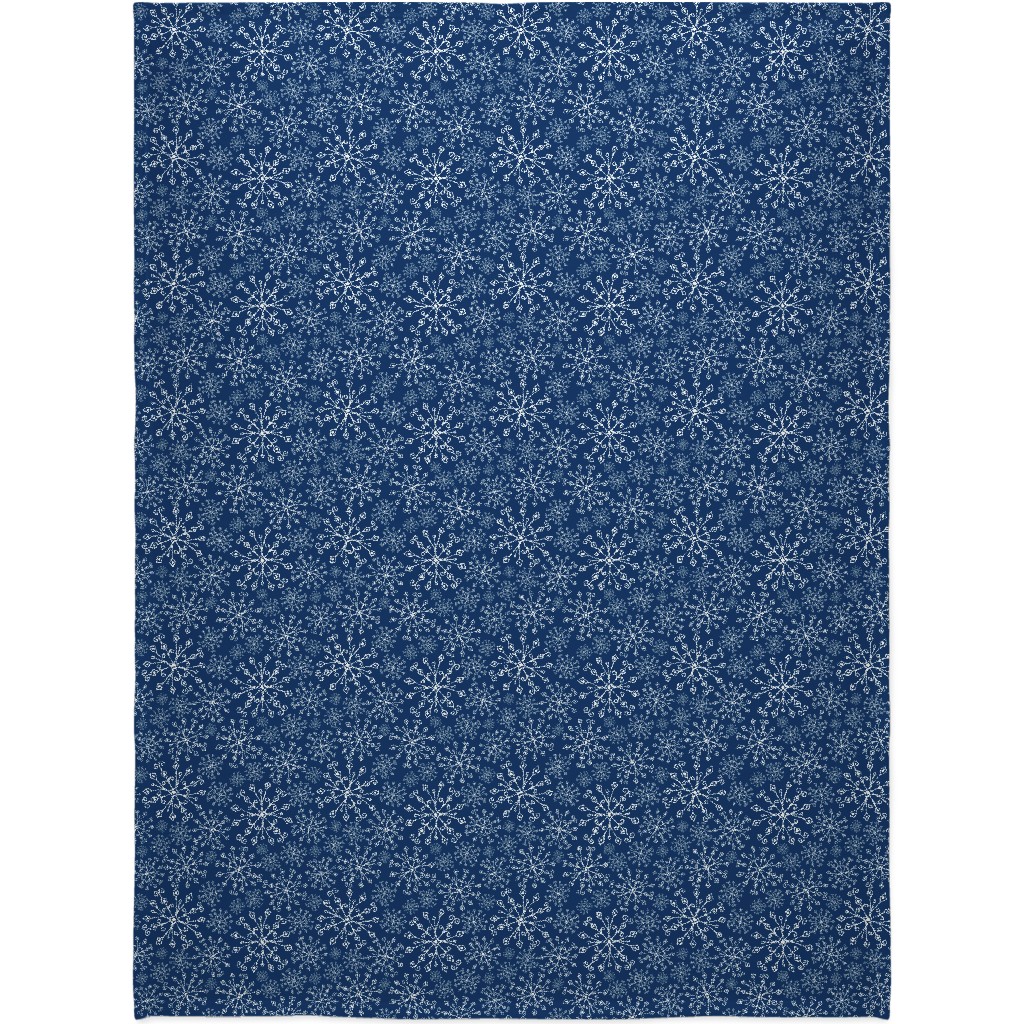Frost Snowflakes Blanket, Plush Fleece, 60x80, Blue, Imperial